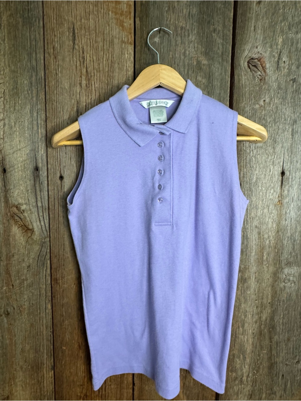 Outer Banks Sleeveless Polo Tank - Light Lavender